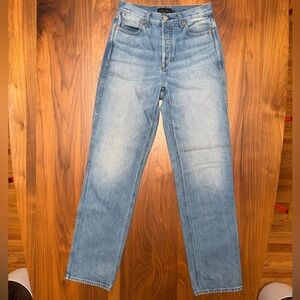 Alex Mill Carla high rise straight 100% cotton jeans, size 27